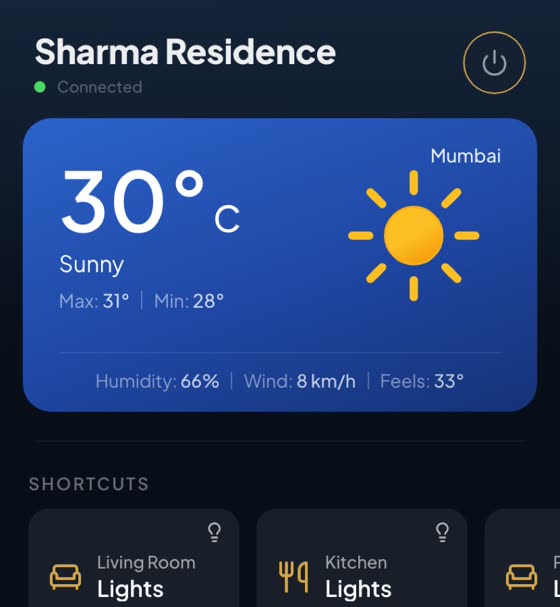 LuxeLife on an iPhone