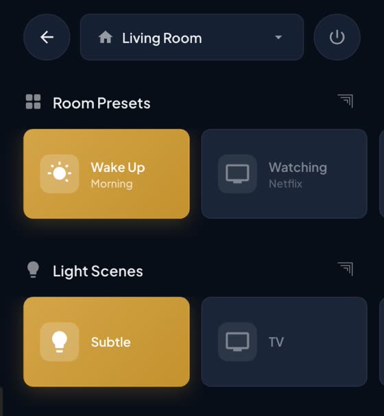 A room in LuxeLife on an iPhone
